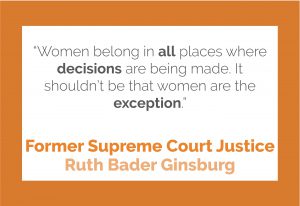 Women's History Month quote from Ruth Bader Ginsburg