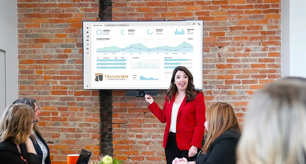 amanda presenting screen