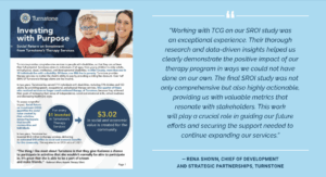 A screenshot of a cient story from the 2024 Transform Consulting Group Annual Report - An impact made by TCG on their client, exemplified by the mission of TCG