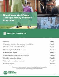 a PDF preview of the document Boost Your Workforce Through Family-Focused Practices with Employer-Sponsored Child Care